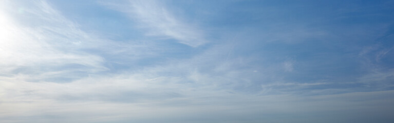 Abstract image of blurred sky. Blue sky background