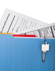 Mortgage Application Documents with Key