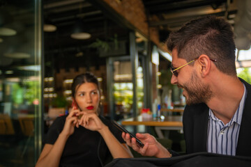 A disappointed businesswoman