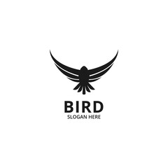 bird logo design spread wings