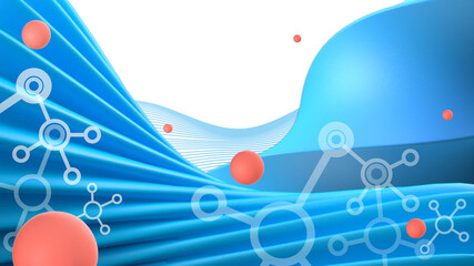 Obraz premium Abstract Background. Metaverse connection and Innovation Development concept. digital , wireframe, copy space, cyber Space, banner, website - 3d Rendering