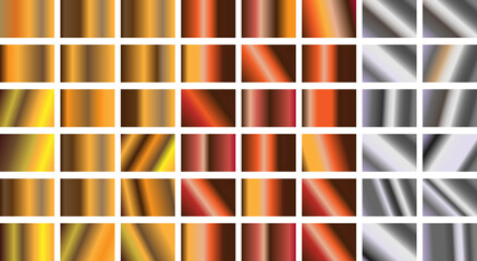  Set of gold, bronze and silver gradients, golden squares collection, textures group, background.eps