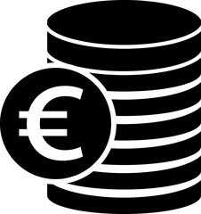 Euro money icon vector illustration on white background..eps