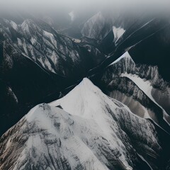 Bird's-eye View Photography of Mountains