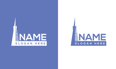 Property tower logo design vector.