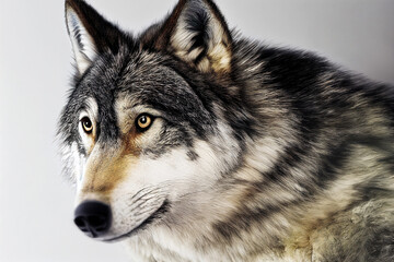 Naklejka na ściany i meble Picture of a wolf as animal illustration