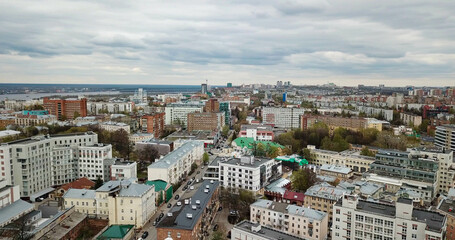 Obraz premium Aerial views of Nozhny Novgorod city