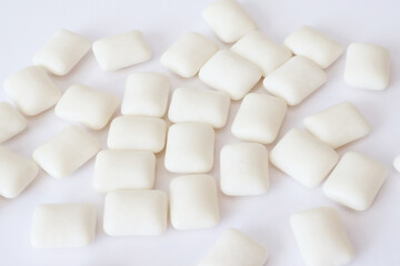 Background of white gum on the whole surface