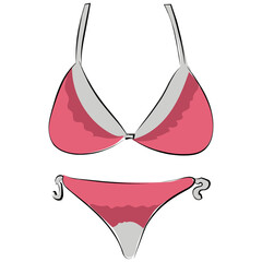 Bikini Hand Drawn Vector Icon