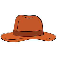Hat Hand Drawn Sketchy Vector Icon