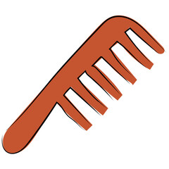 Comb Hand Drawn Sketchy Vector Icon