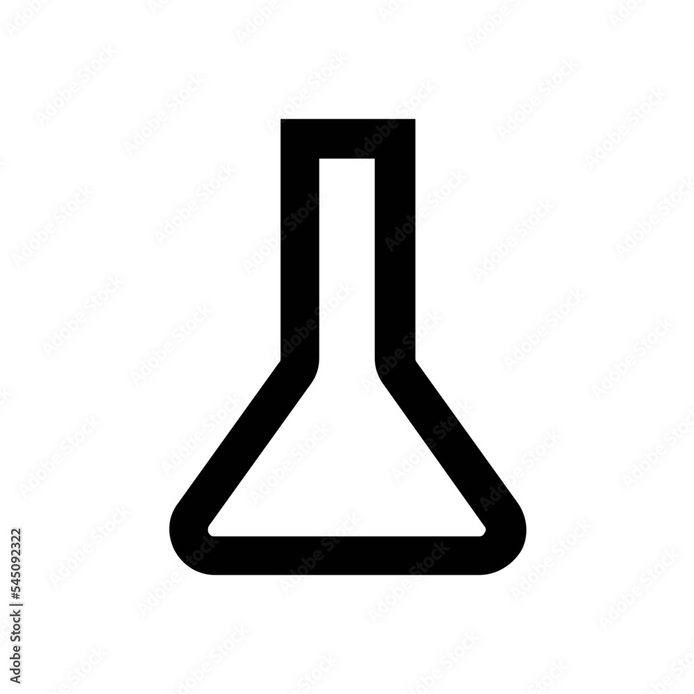 Sticker lab flask vector icon