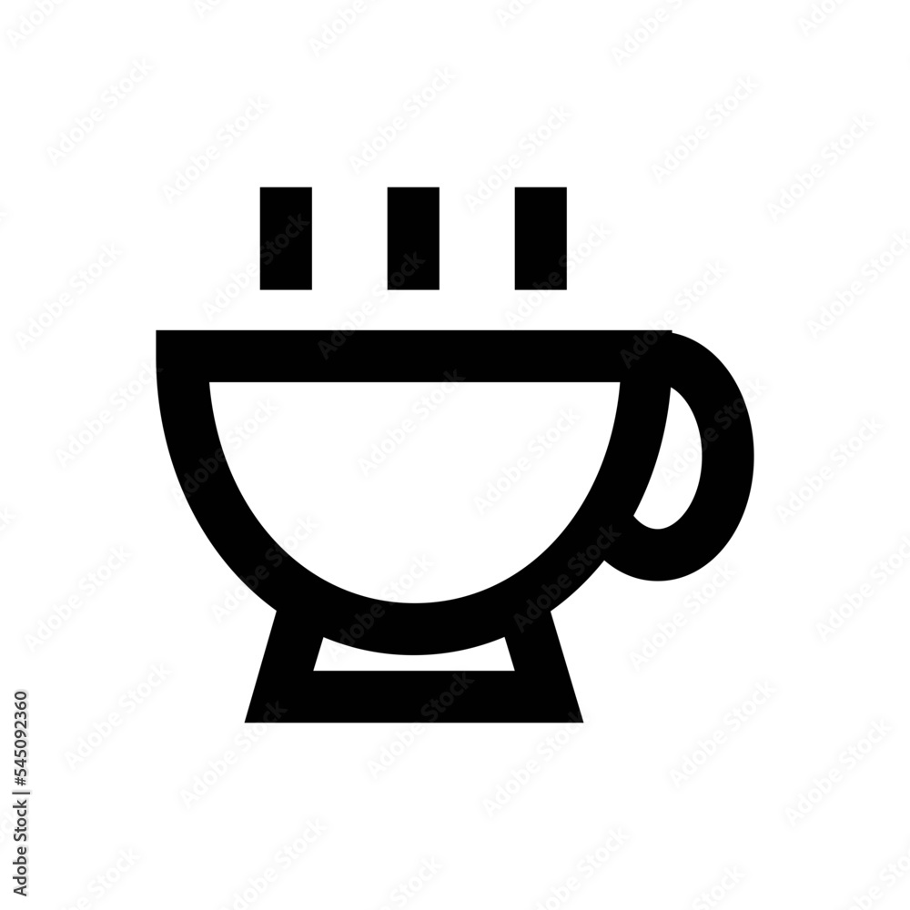 Sticker Tea Cup Vector Icon