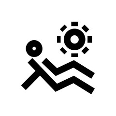 Sunbathing Vector Icon