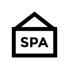 Spa Signboard Vector Icon