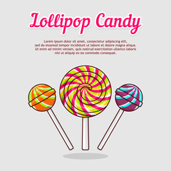Lollipops with various flavors