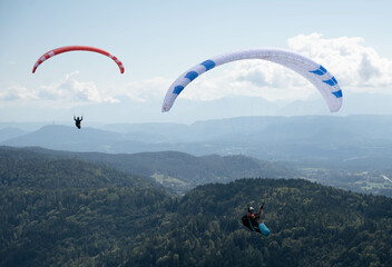 paraglider in the mountains