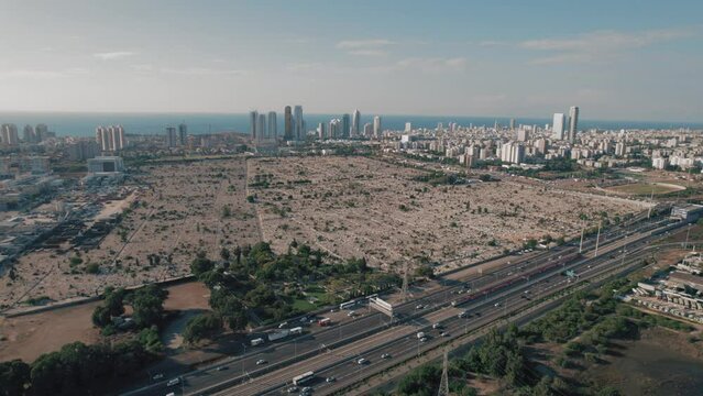 Southern Tel-Aviv Cemetery - The biggest in Israel - high altitude parallax #026