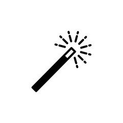 Magic wand icon vector logo design template