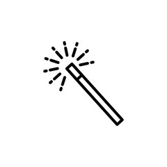 Magic wand icon vector logo design template
