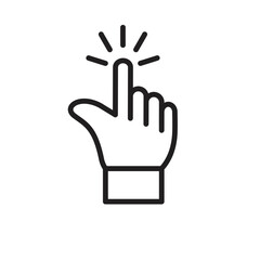 Hand mouse cursor pointer icon flat style