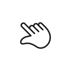 Hand mouse cursor pointer icon flat style
