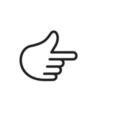 Hand mouse cursor pointer icon flat style