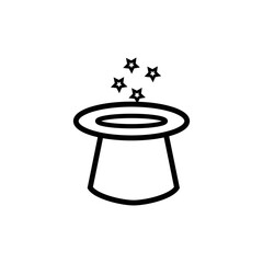 Hat magic icon vector logo design template
