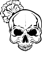 skull on black