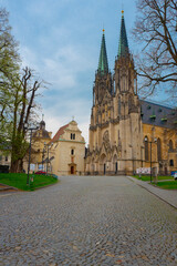 Fototapeta na wymiar Saint Wenceslas Cathedral,Czech Republic. seat of the Roman Catholic Archdiocese of Olomouc.