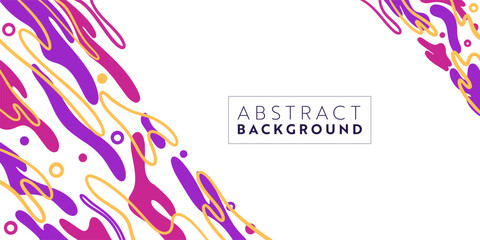 Abstract colorful template banner with color. Design with liquid shape.