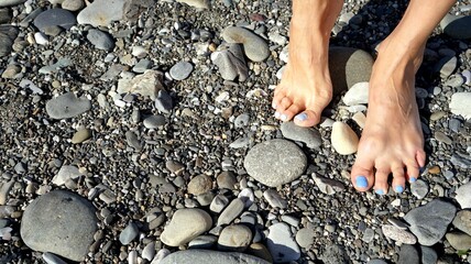 feet on the beach