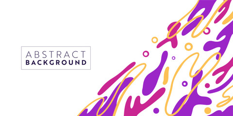 Abstract colorful template banner with color. Design with liquid shape.