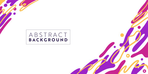Abstract colorful template banner with color. Design with liquid shape.