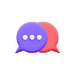 chat talk bubble icon 3d