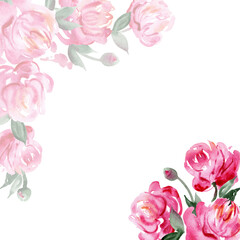 Pink peonies floral composition