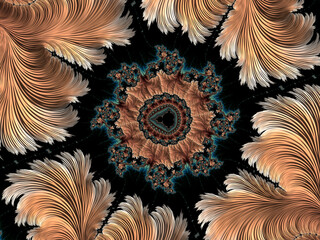 Spiral Symmetry Mandelbrot - obrazy, fototapety, plakaty