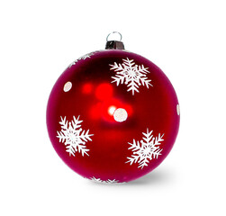 red christmas ball isolated