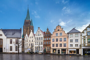 Fototapeta premium Historical market square, Warendorf, Germany