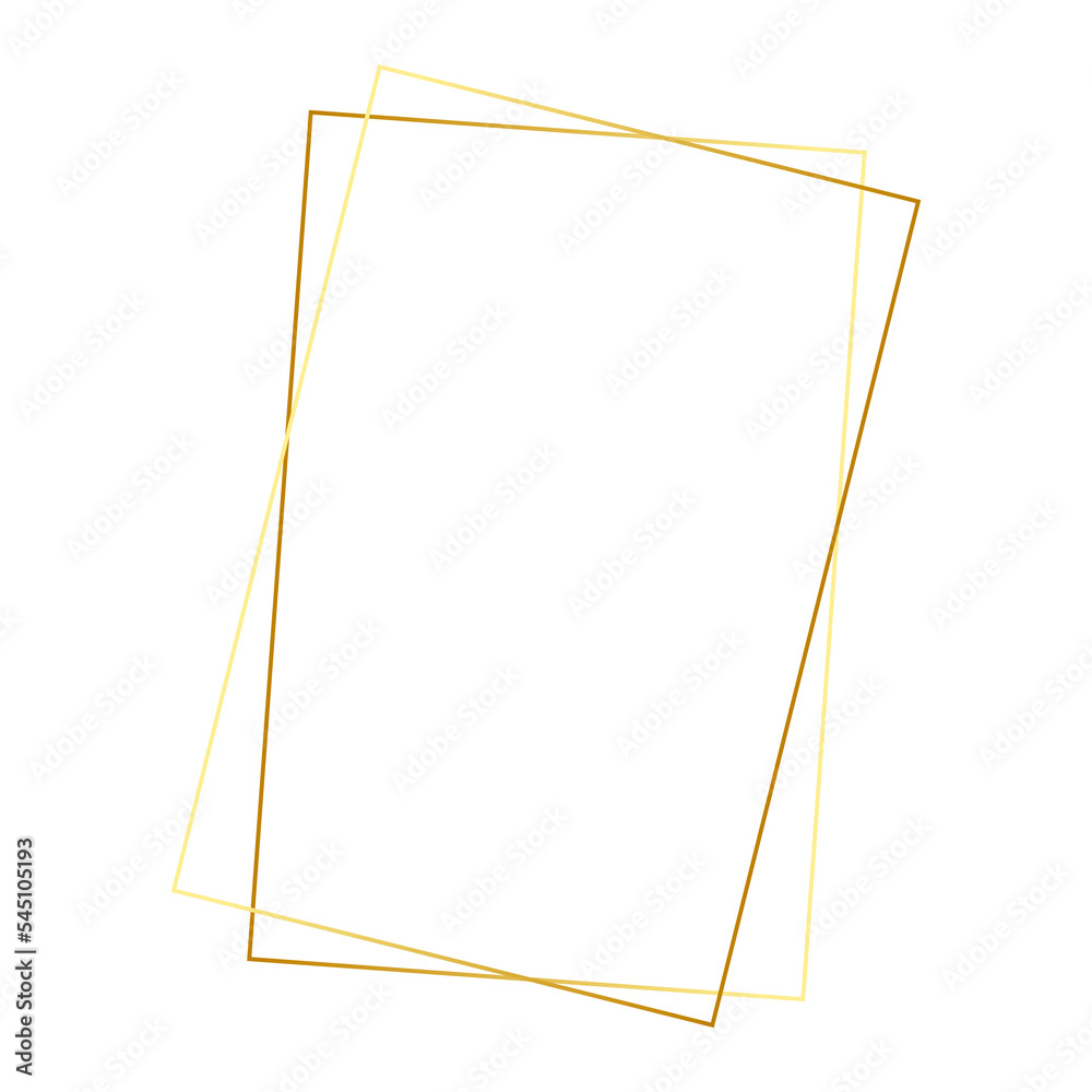 Poster golden out line geometric in luxury style for frame copy space