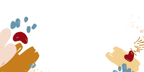 Minimalist brush stroke frame for wedding invitation in vintage and premium design.