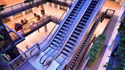 The interior of a revitalized modern shopping mall