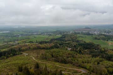 Obraz premium aerial view of summer countryside, Northern Ireland