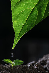sprout growing from ground