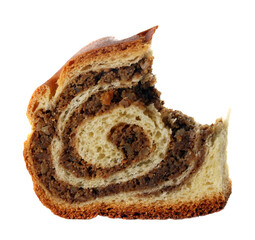 walnut strudel isolated, png file