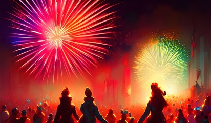 Fototapeta premium Firework New Year 