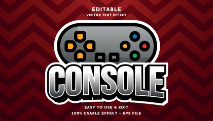 console editable logotype with modern and simple style, usable for logo or campaign title