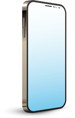 Smartphone blank screen, phone mockup