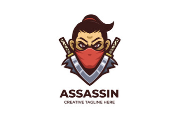 Assassin Knight Soldier Mascot Logo Character