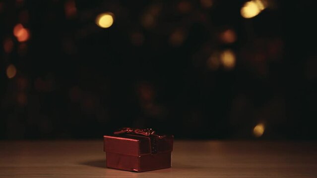 footage of hat box dark background